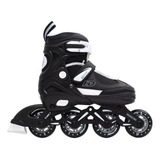 Patins Hd Inline Ajustável Série Storm Preto branco Brinde