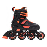 Patins Hd Inline Ajustável Série Storm Preto red Brinde