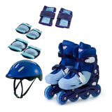 Patins Infantil Ajustável Tri Line C kit Proteção Zippy Toys