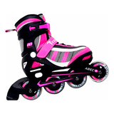 Patins Infantil Inline Roller Traxart Cor Rosa Ajustável