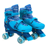 Patins Infantil Quad 4 Rodas Com Luz Ajustável Diversão Unik
