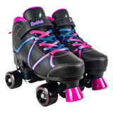 Patins Infantil Roller Skate Quad Ajustável 35 38 Tênis