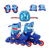 Patins Infantil Sonic 4 Rodas Roller 2 Em 1 Kit Proteção