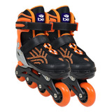 Patins Inline Flexx 3 0 Ajustável Laranja N 33 36 Bel