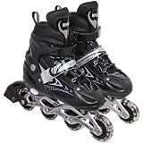 Patins Inline Roller Semi Profissional Ajustável (preto, Roller M (33 Ao 36))