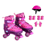 Patins Roller Cadarço Ajustável 34 Ao 37