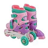 Patins Roller Infantil 3 Em 1 Feminino 30-33 - Kit De Proteção