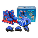 Patins Roller Infantil Menina Menino Inline Kit Proteção