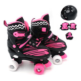 Patins Roller Infantil Rosa