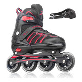 Patins Roller Inline Semi Pró Huatinent Ajustável Até Tam 44