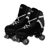 Patins Roller Skate Ajustáveis Preto 4