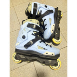 Patins Street Traxart Freestyle Revolt Azul Roda 72mm Usado