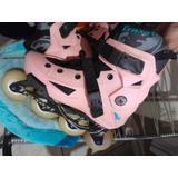 Patins Traxart Freestyle Revolt Rose Usado Roda Led Street