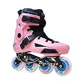 Patins Traxart Revolt Rose Freestyle 80mm 85A Abec 9 Roller 35 36 4 Rosa 