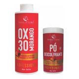 Patrícia Lobo Pó Descolorante Morango 500g   Ox Morango 900g