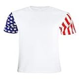 Patriotic Clothing Camiseta Unissex Com Bandeira Americana De 4 De Julho - Camiseta Com Bandeira Americana - Camiseta Unissex Com Bandeira Dos Eua, Branco, M