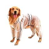 Patyelf Capas De Chuva Transparentes Para Cães Capa De Chuva Impermeável Capa De Chuva Roupas De Chuva Leves Refletoras Ajustáveis Para Animais De Estimação Poncho Com Capuz Para Cães Pequenos