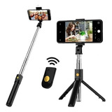 Pau De Selfie Bluetooth 3 Em 1 Tripé Rotação 360o Celular