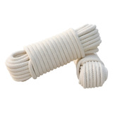 Pavio De Algodão 10mm Tocha De Bambu Lamparina Lampião 10 Mt
