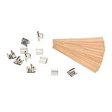 Pavios De Madeira Para Fabricação De Velas Pavio De Vela De Madeira 33 Peças Artesanais Faça Você Mesmo Pavios De Vela Degradáveis Sem Fumaça Com Base Pavios De Vela De