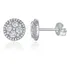  Pavoi 14k Banhado A Ouro Branco Prata Esterlina Post Halo C