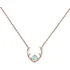  Pavoi 14k Banhado A Ouro Rosa Opala Branca Colar De Chifre 
