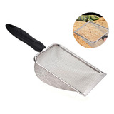 Pazinha Coletora Para Areia Gato Pet Aço Inox Malha Fina