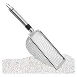 Pazinha Pá Coletora Higiênica Caixa Areia De Gato Aço Inox Cor 2 5mm
