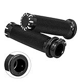 PBYMT Punhos De Guidão De 2 5 Cm Preto Compatível Com Harley Honda Yamaha Suzuki Kawasaki 