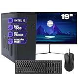 Pc Computador Completo Intel Core I5 Memoria 16gb Ssd 240gb Monitor 19