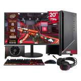 Pc Gamer Completo 2eletro Win Intel Core I5 16gb Ram Amd Radeon Rx 550 4gb Ssd 480gb Monitor 20 75hz Fonte 500w Gabinete Preto Com Frontal Rgb Pg2e rgb0139wi
