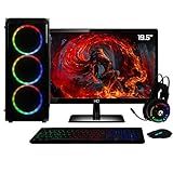 PC Gamer Completo AMD 6 Core CPU 3 8Ghz 8GB  Placa De Vídeo Radeon R5 2GB  SSD 240GB Kit Gamer Skill Monitor HDMI LED 19 5