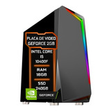 Pc Gamer Fácil Intel I5 10400f 16gb Geforce 2gb Ssd 240gb