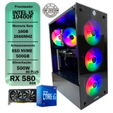 Pc Gamer Intel I5 10400f 16gb Ddr4 Ssd Nvme 500gb Rx 580 8gb