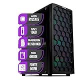 PC Gamer Mancer - AMD Ryzen 5 5600 - RX 580 8GB - 16GB DDR4 - SSD 480GB - Fonte 500W 80 Plus