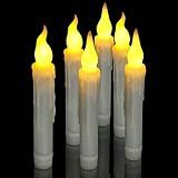 PChero Vela Afunilada De LED Com Temporizador 6 Peças De Velas Flutuantes De Bateria LED Sem Chamas Para Decoração De Mesa De Quarto De Natal Halloween