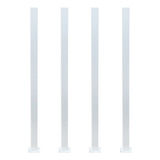 Pé De Mesa Aparador Cannes Slim 90cm Branco 4 Unid Duráveis