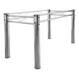 Pé De Mesa Para Tampo Vidro Granito Madeira 1 20 Cromada Ql