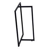 Pé Industrial 90x58cm T Preto Aparador Mesa Tampo Vidro Mfd