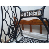 Pé Máquina Costura Singer Modelo Aranha Antigo Aparador
