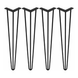 Pé Mesa Escritório Ferro Hairpin Legs 4 Unidades Triplo 55cm