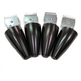 Pé Palito De Madeira Sofás Estofados 10cm Altura Kit 4 Pés