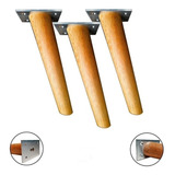 Pé Palito Retro C Base Metal 15cm Angelim Kit 3pcs