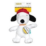 Peanuts For Pets Brinquedo De Pelúcia De Beisebol Snoopy De 23 Cm Brinquedo Para Cães Grandes Médios E Pequenos Divertido Durável Brinquedo De Mastigar Fofo Para Filhotes E Cães