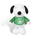 Peanuts For Pets Brinquedo De Pelúcia Snoopy De 15 2 Cm Para Cães De Pelúcia Com Squeaker Brinquedo De Pelúcia Verde Snoopy Holiday Brinquedos Pequenos Para Cães Estridentes Brinquedos Macios