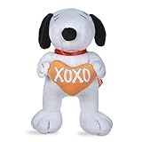 Peanuts For Pets Dog Toys Snoopy -XOXO- Squeaker De Pelúcia Para Dia Dos Namorados - Coleção Snoopy V-Day De 15-24 Cm Brinquedos Para Animais De Estimação Snoopy De Pelúcia De 15-24 Cm