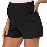 Peauty Shorts Para Gestantes Over The Belly Shorts Macios Para Gestantes Preto XGG