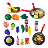 Peças Brinquedo Cortar Cozinha Verduras Frutas Velcr 29pç