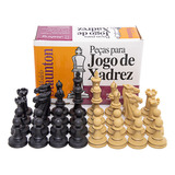 Peças De Xadrez Escolar Mod Staunton Sem Peso Rei 7 3cm