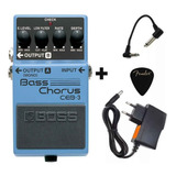 Pedal Boss Ceb-3 Bass Chorus Com Fonte + Acessórios P/ Baixo